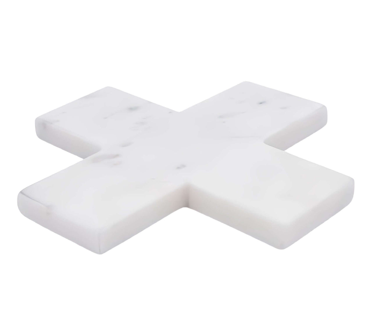 Natural Bianco Marble Cross | Candle Plate