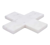 Thumbnail for Natural Bianco Marble Cross | Candle Plate