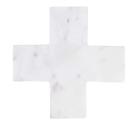 Thumbnail for Natural Bianco Marble Cross | Candle Plate