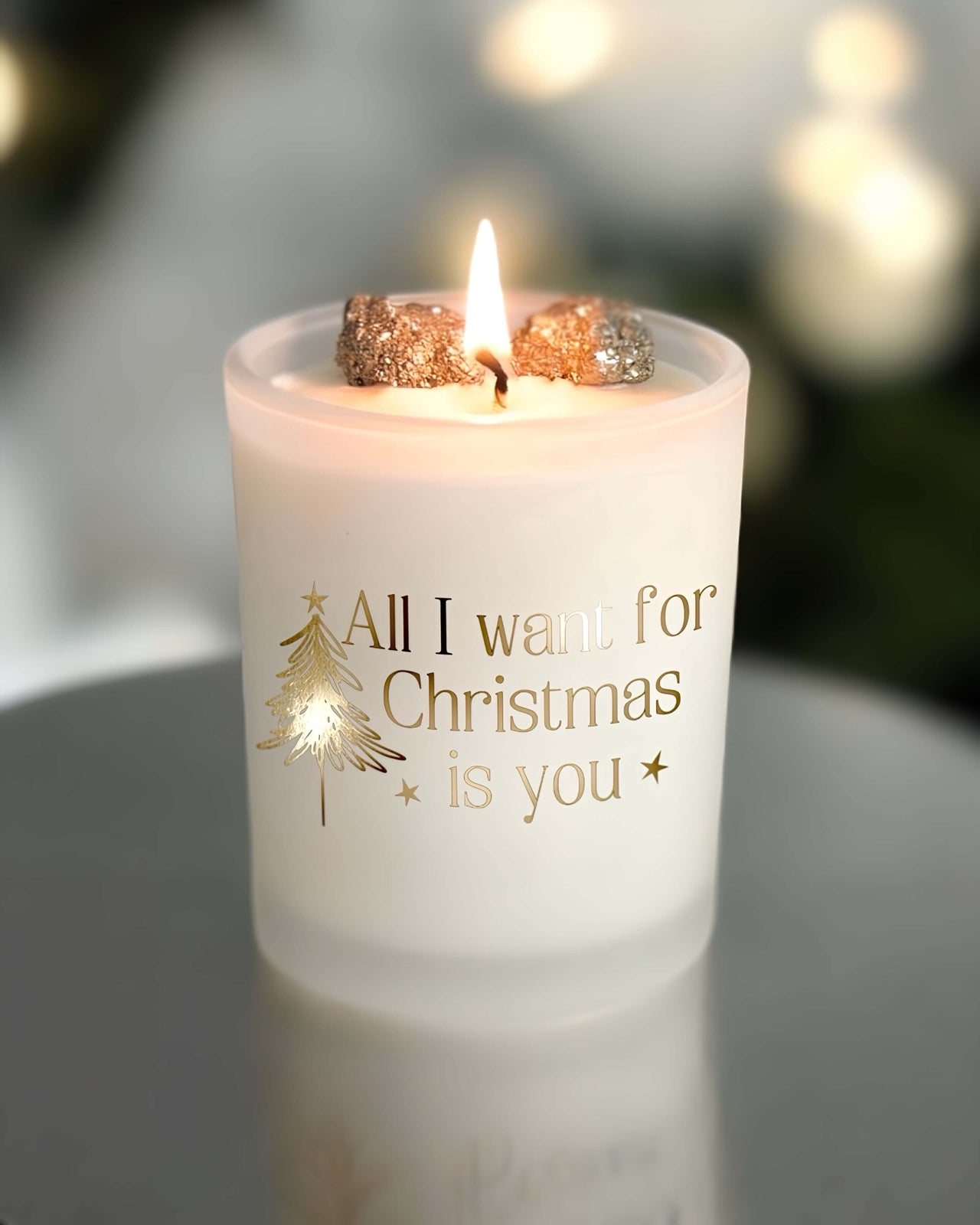 Make this Christmas unforgettable with our "All I Want for Christmas" candles