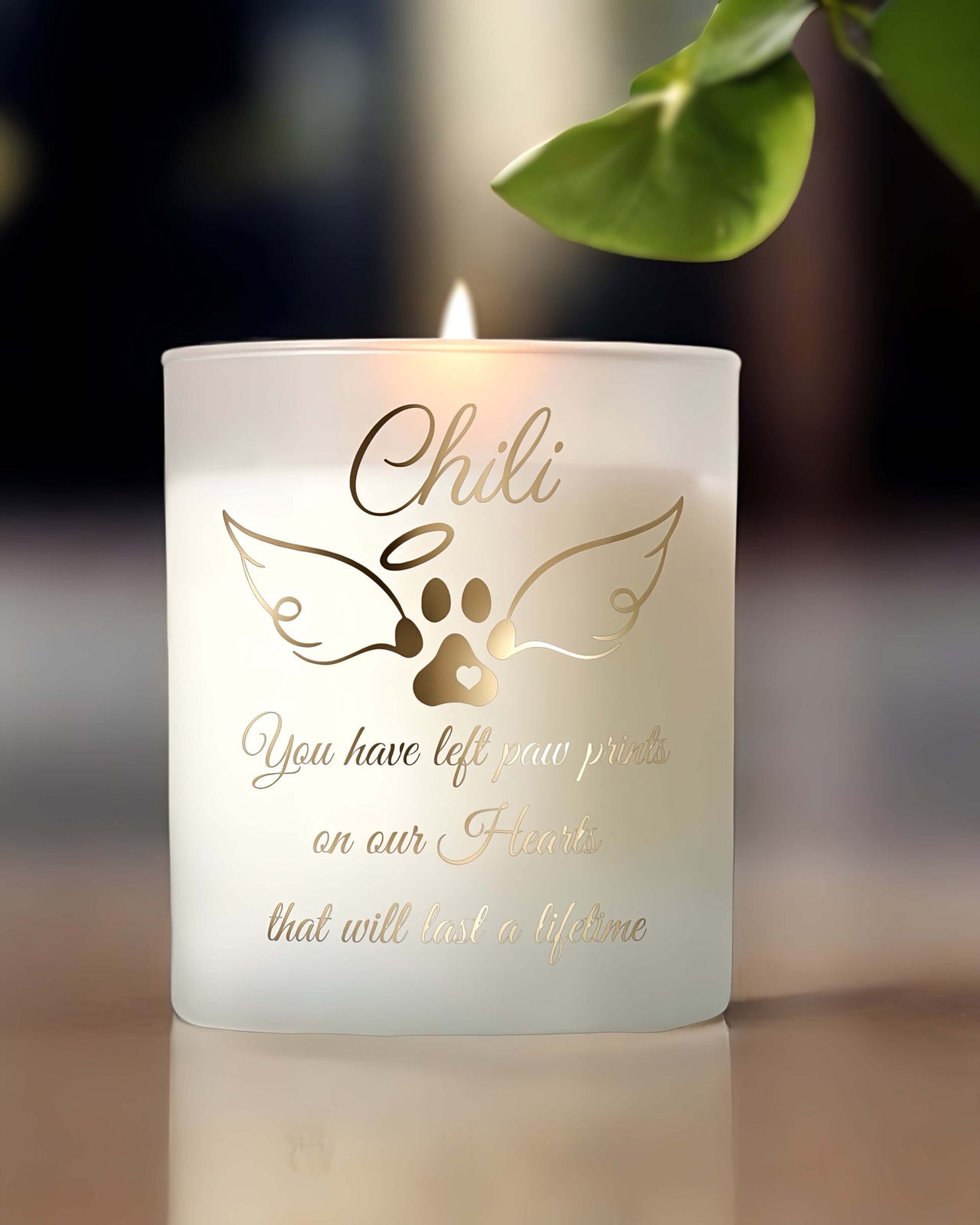 Personalised tribute to honour the memory of your beloved pet. This candle serves as a beautiful and symbolic reminder that your pet's memory lives on