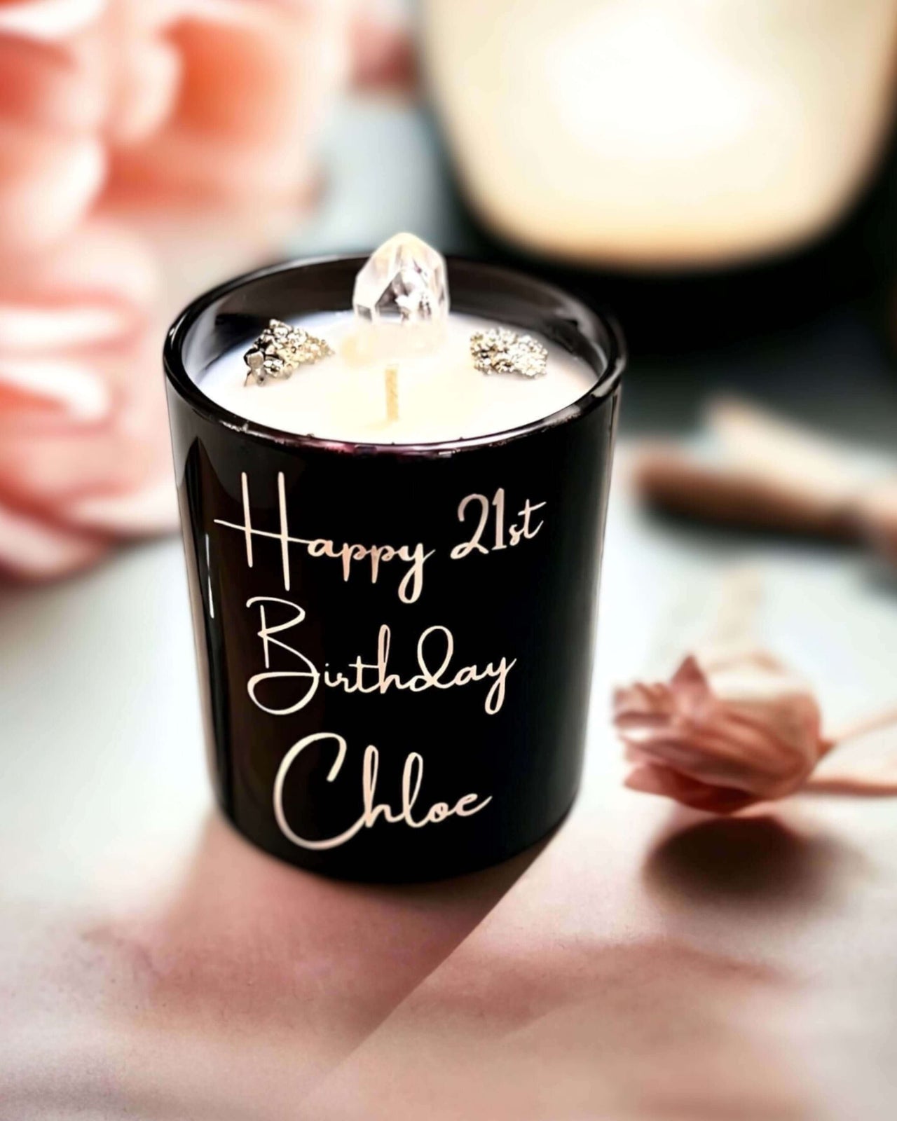 Personalised Birthday Candle - Pyrite Infused