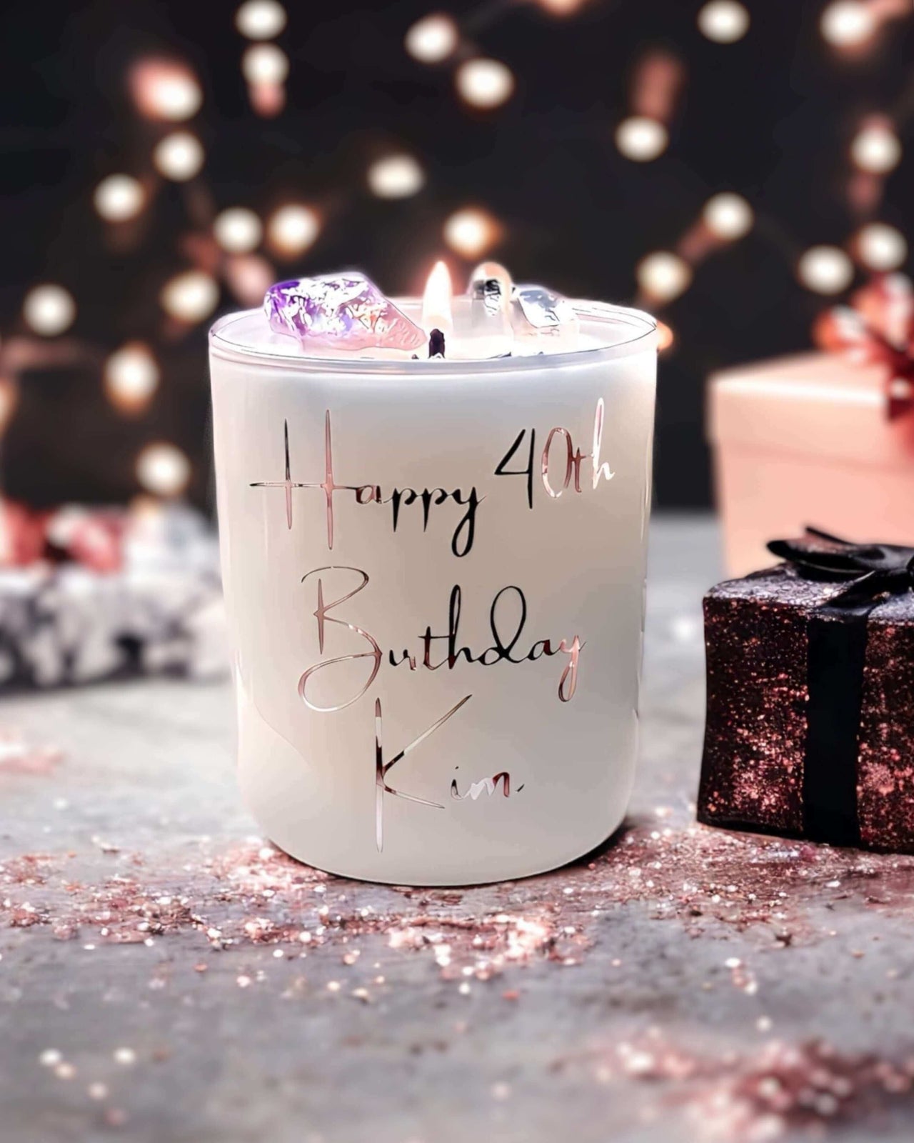 Personalised Birthday Candles - Amethyst