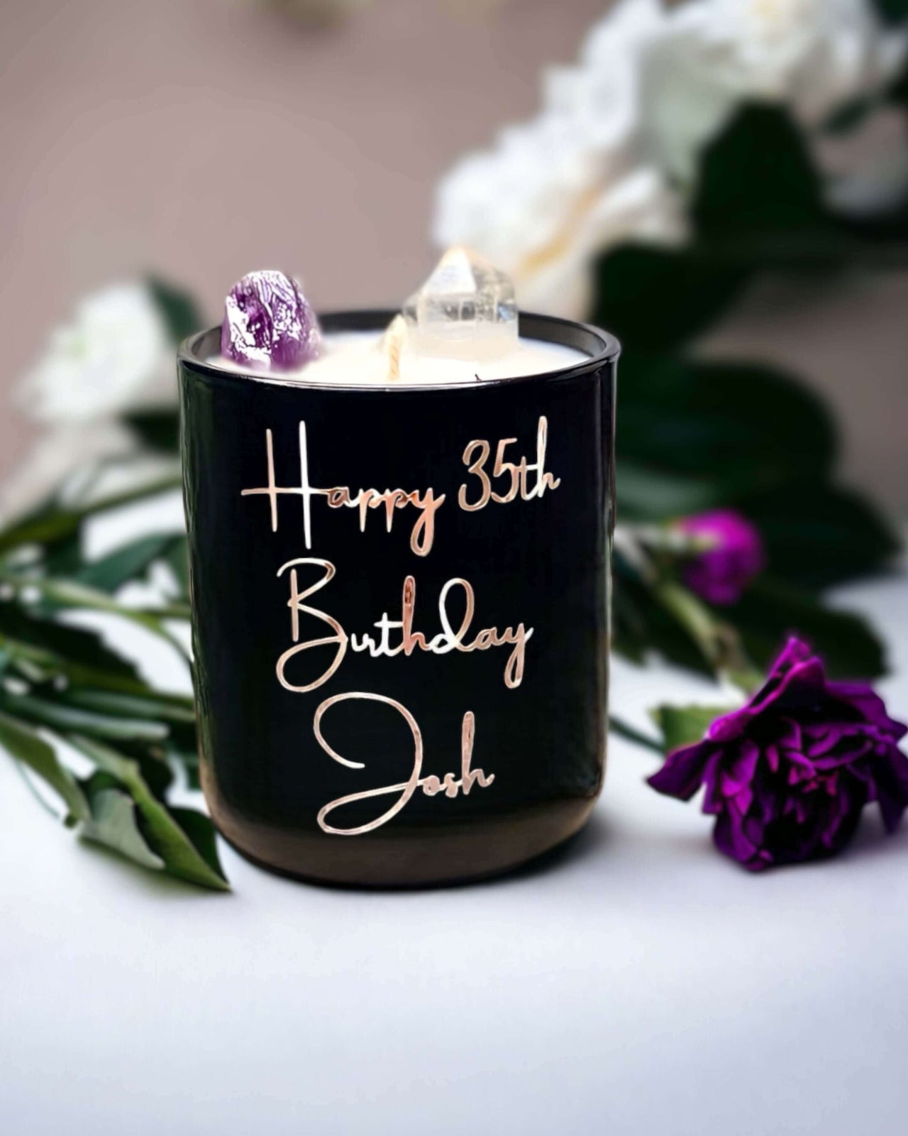 Personalised Birthday Candles - Amethyst