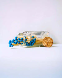 Thumbnail for Stylish blue multicoloured matches come in a mini apothecary jar