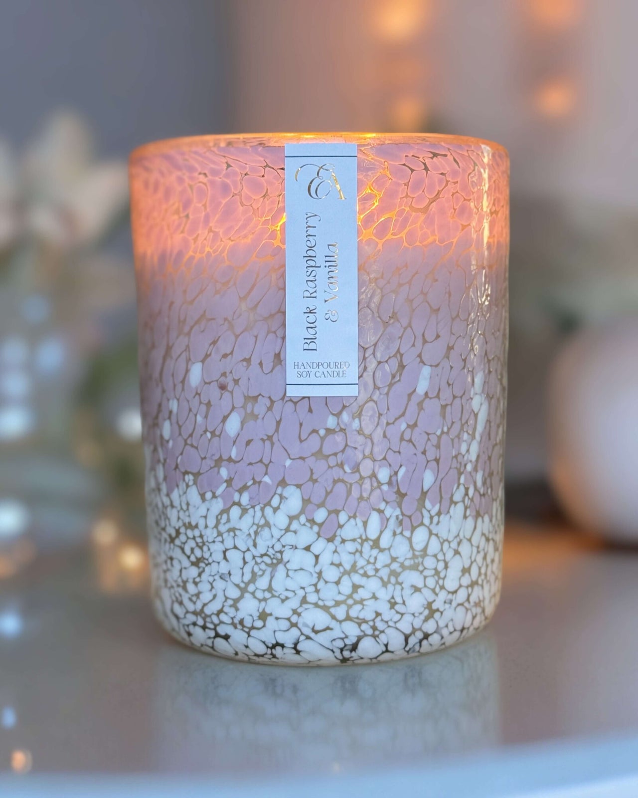 Blush Grand Luminary Candle with a 100+hr burn time