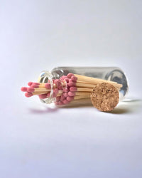 Thumbnail for Stylish blush pink multicoloured matches come in a mini apothecary jar