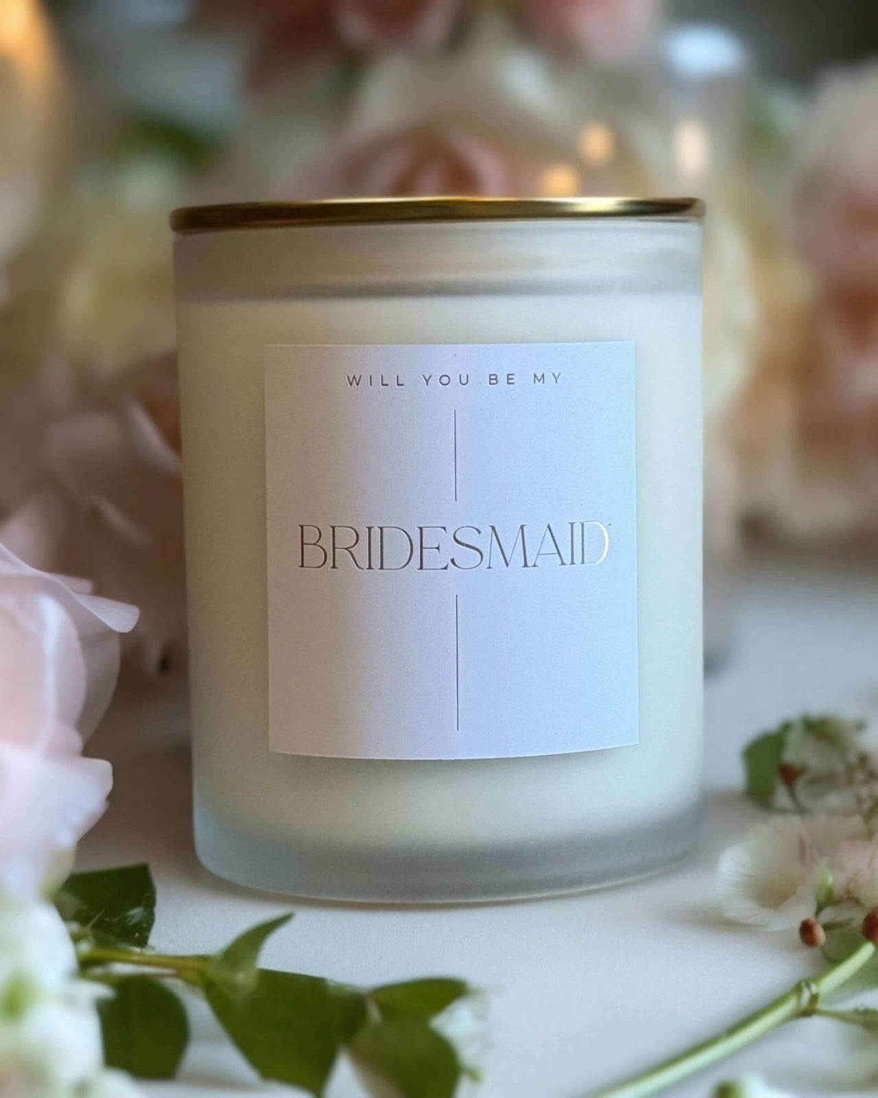 Will you be my bridesmaid candles