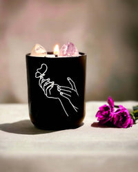 Thumbnail for Butterfly Candles with Amethyst and Clear Quartz 