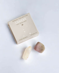 Thumbnail for Cancer Zodiac Mini Crystal Kit with Lepidolite and Clear quartz