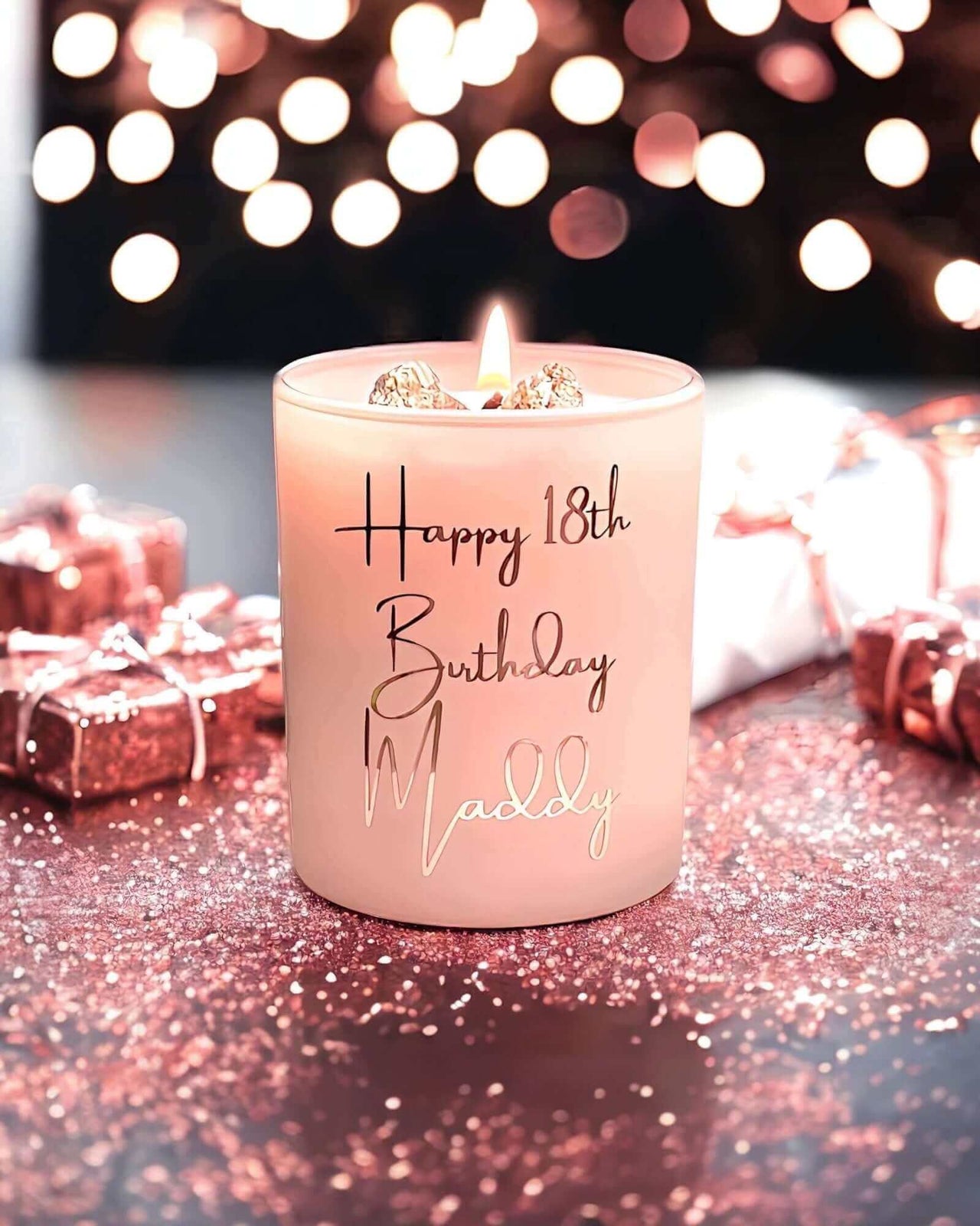 Personalised Birthday Candle - Pyrite Infused