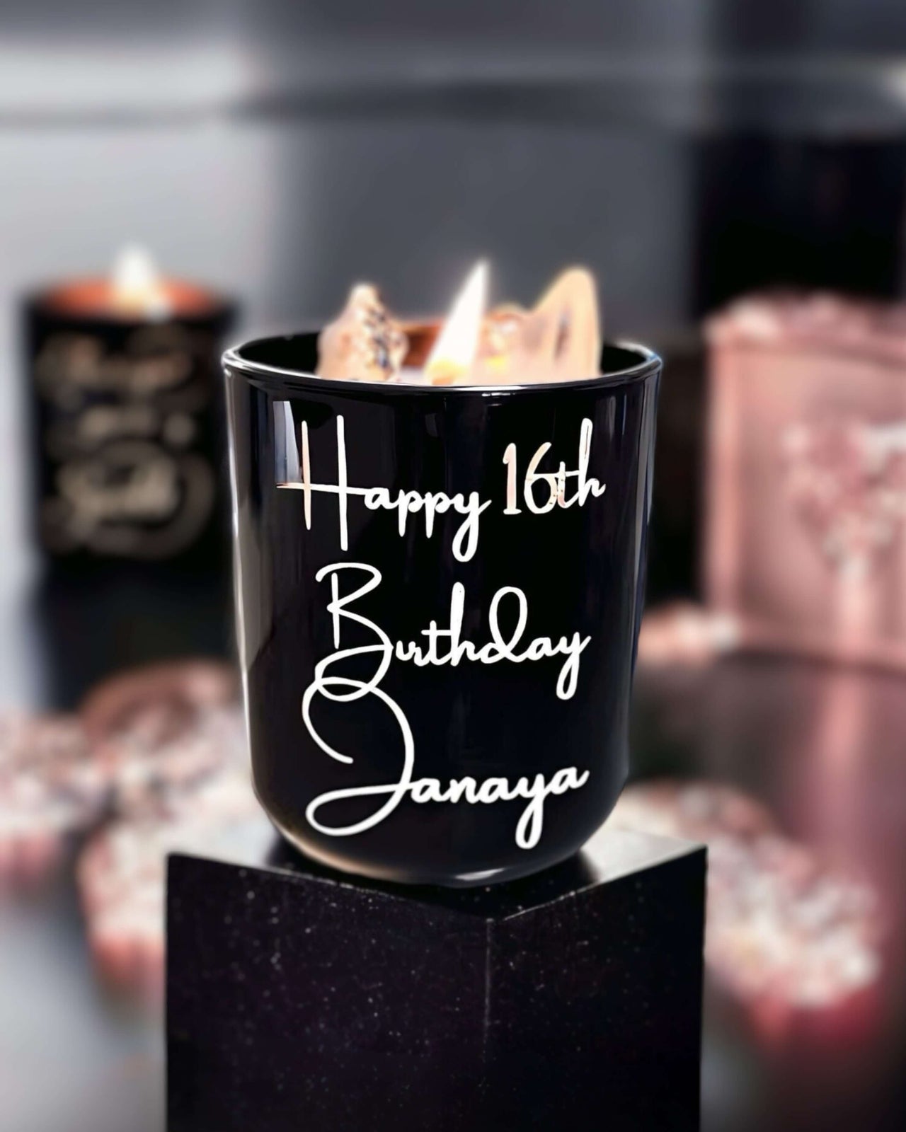 Personalised Birthday Candles - Moonstone