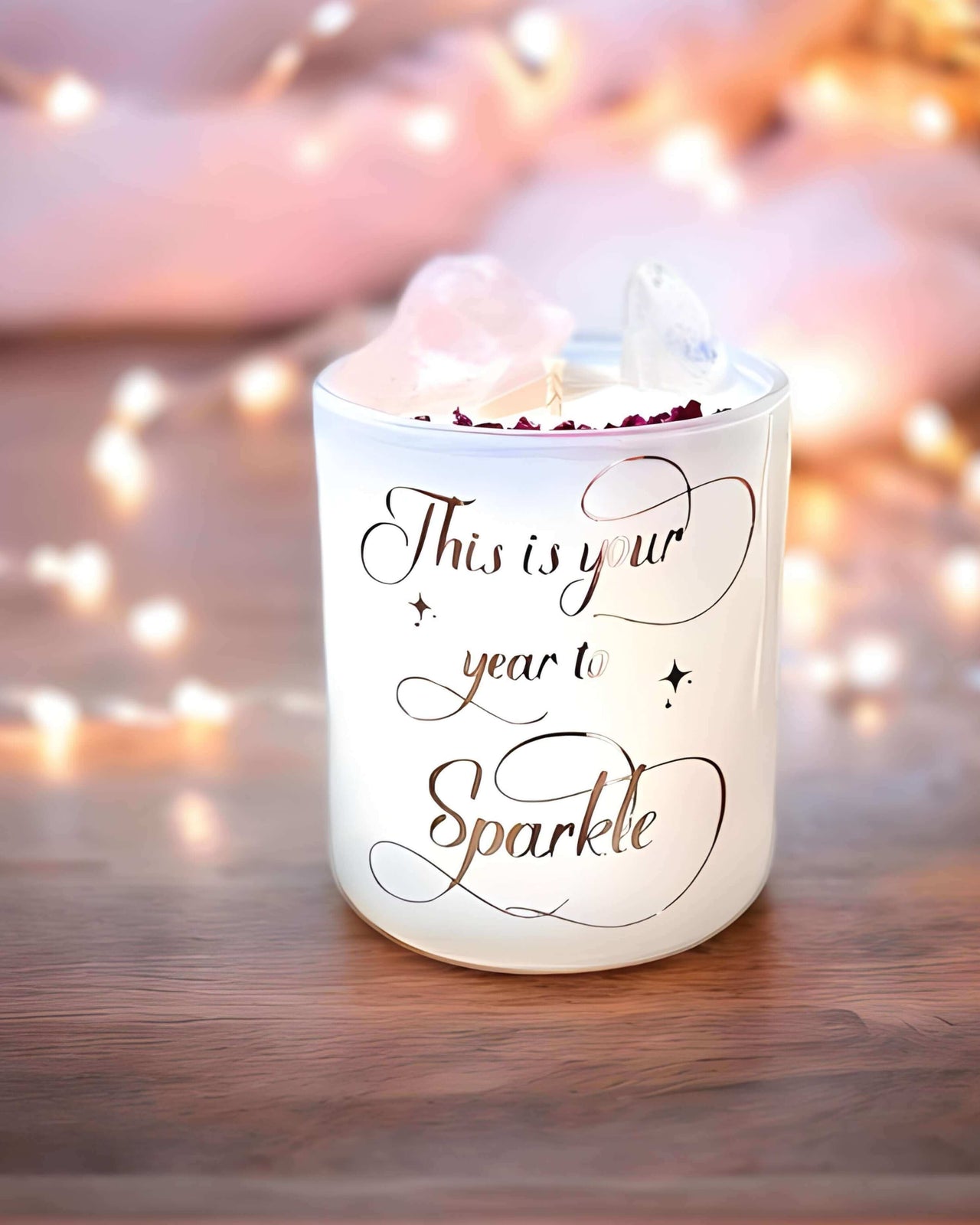 This is your Year to Sparkle | Crystal Candle