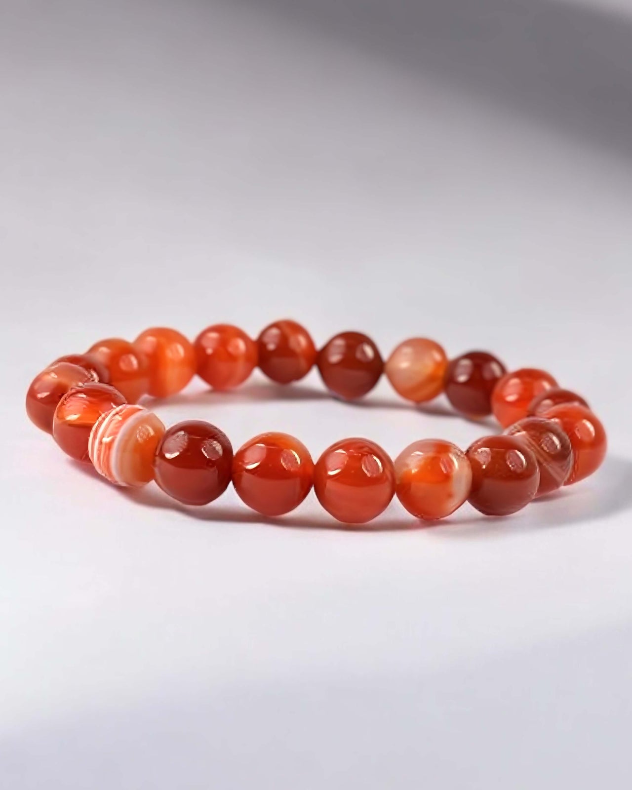 Carnelian Energy Bracelet 8mm Crystal Gemstone Bracelet