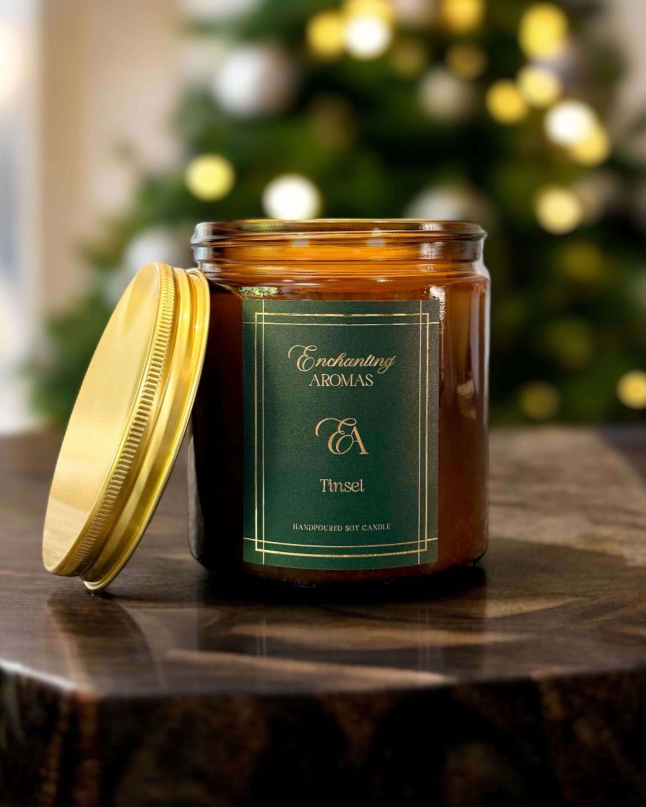 Christmas Wonderland Apothecary Candle, Tinsel fragrance.