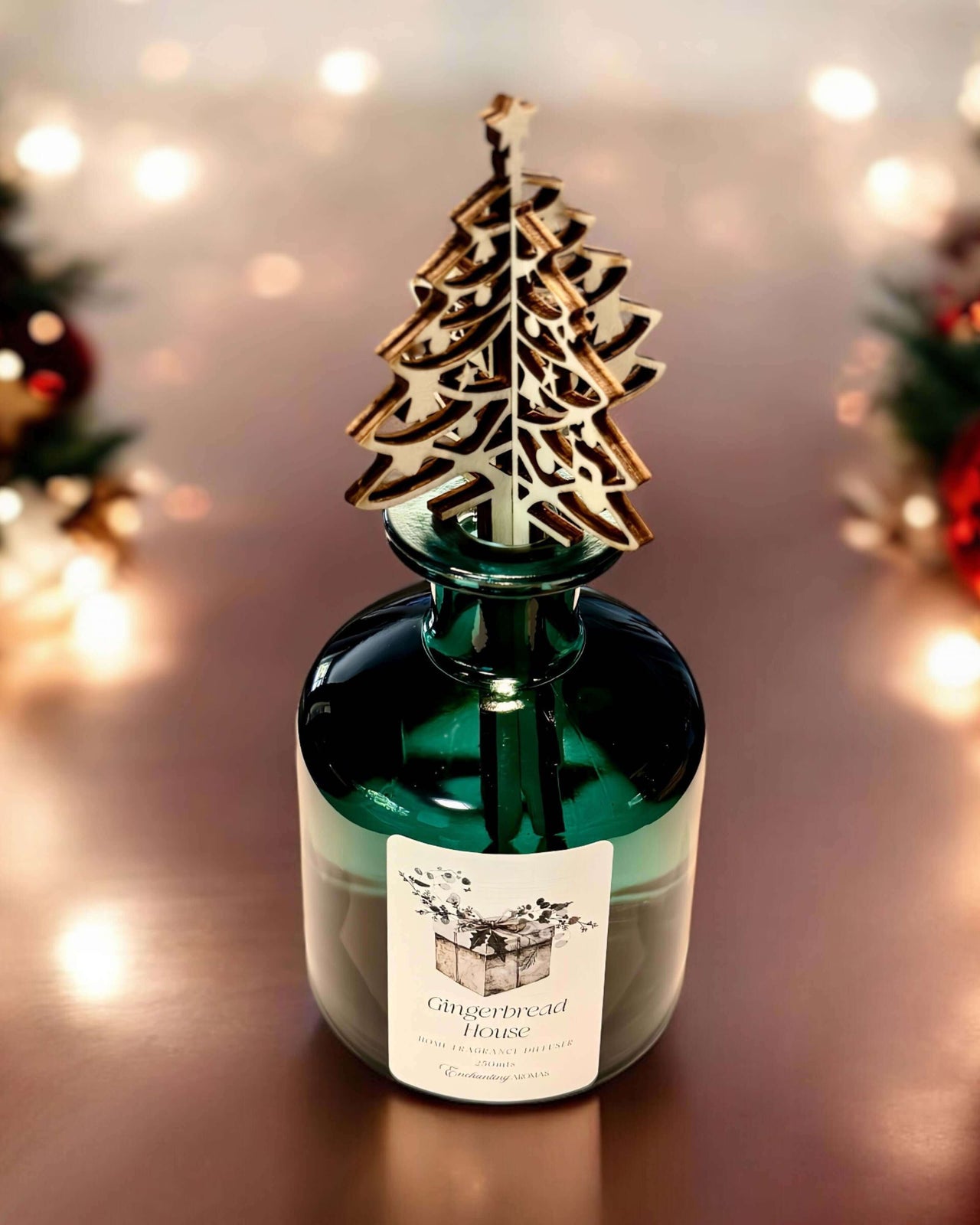 Emerald Green Christmas Tree Home Fragrance Diffuser.