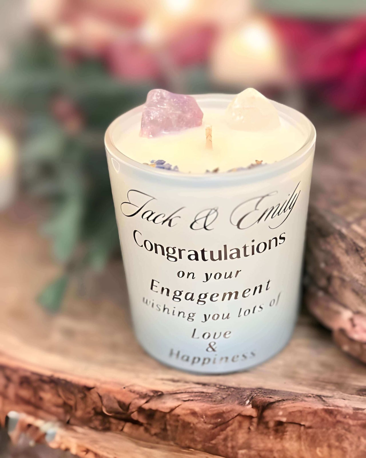 Personalised Engagement Wedding Candles