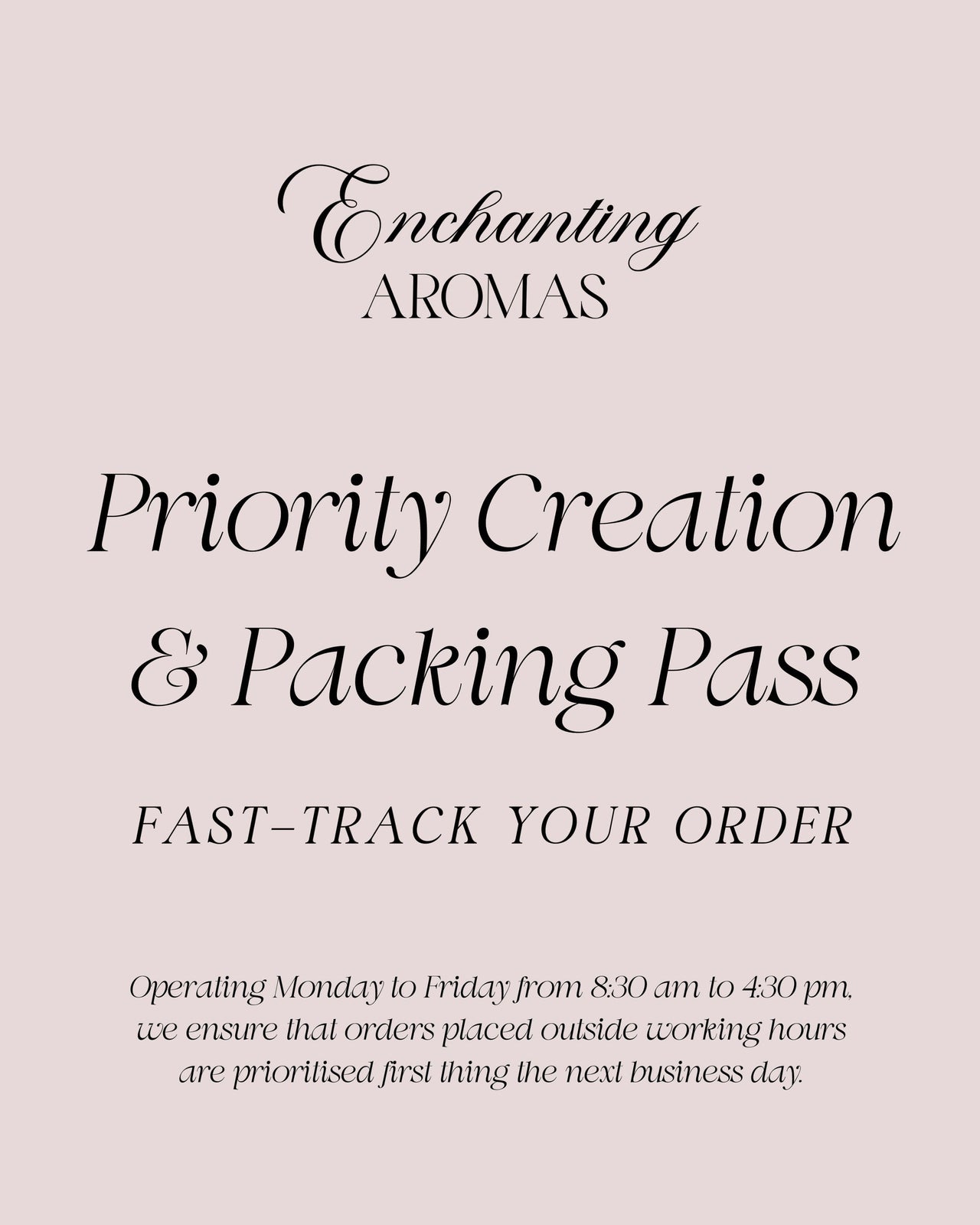 Priority Creation & Packing Pass | Fast-Track Your Order