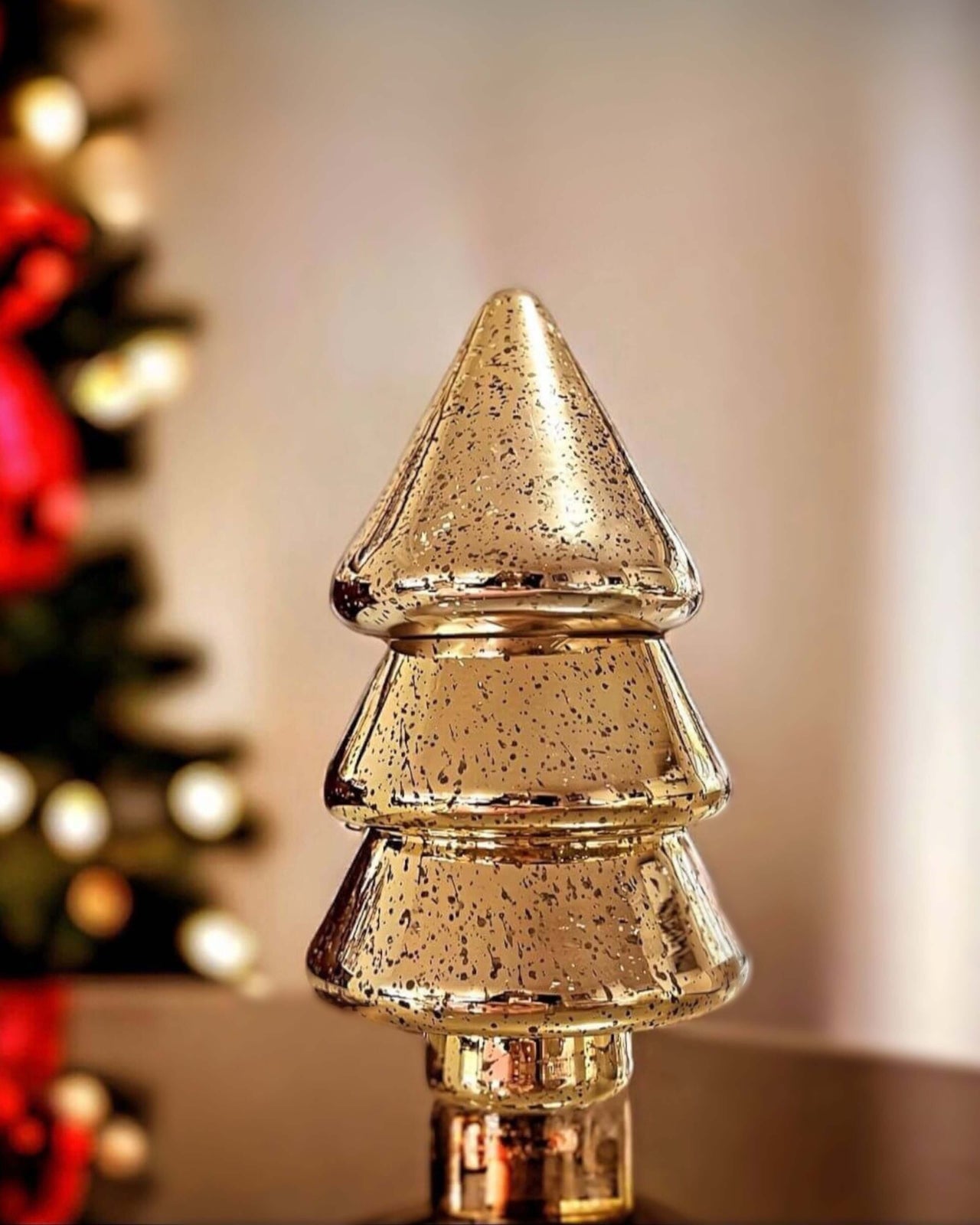 Christmas Tree Candle | Gold 25cm