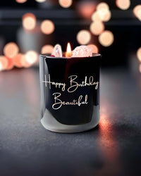 Thumbnail for Happy birthday, beautiful - Candles with rose quartz 