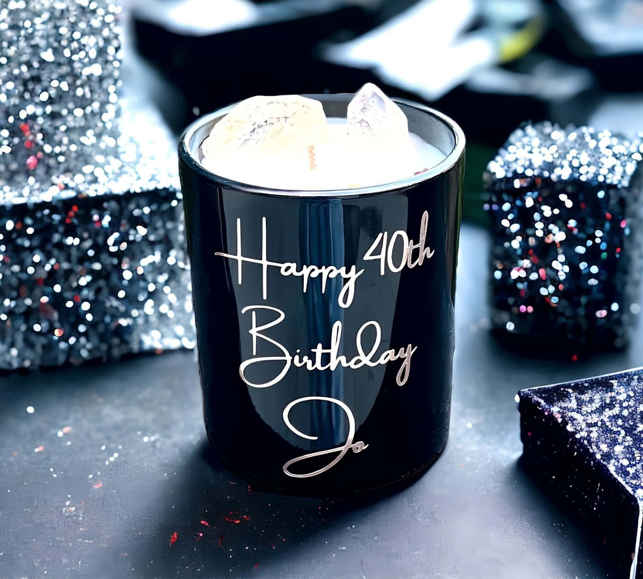 Personalised Birthday Candles - Eau de ParfumCrystalCandle