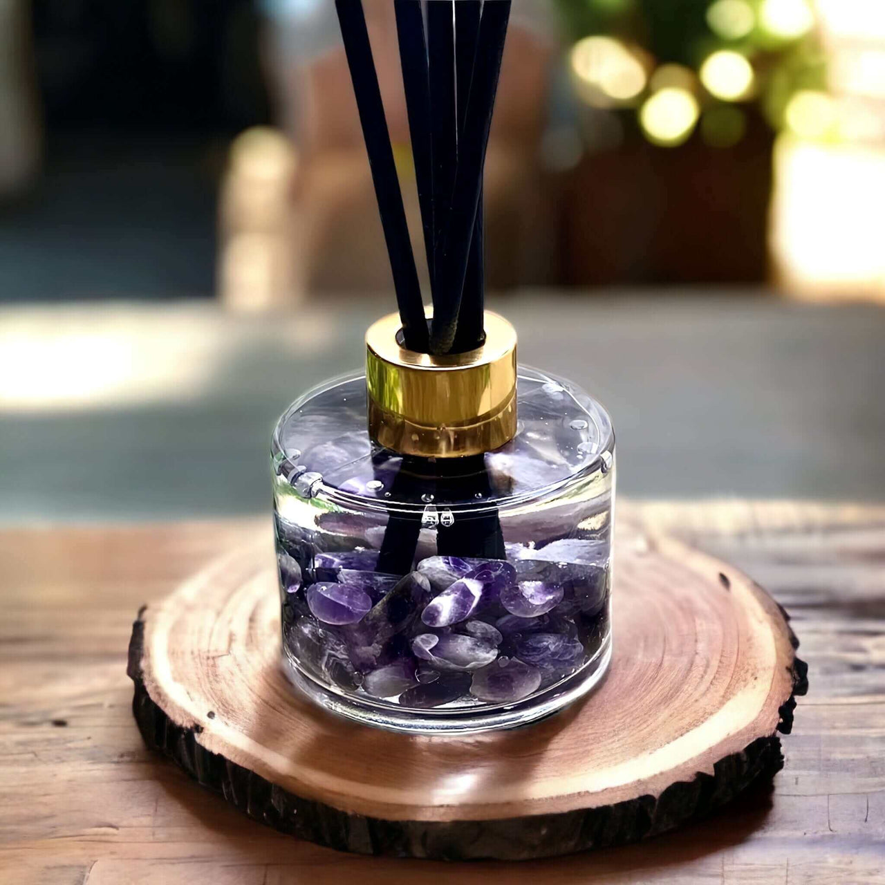 Amethyst Diffuser - Aromatic Crystal Infuse your home with calm using our Amethyst Crystal Gemstone Fragrance Diffuser, offering a serene and spiritually uplifting scent.