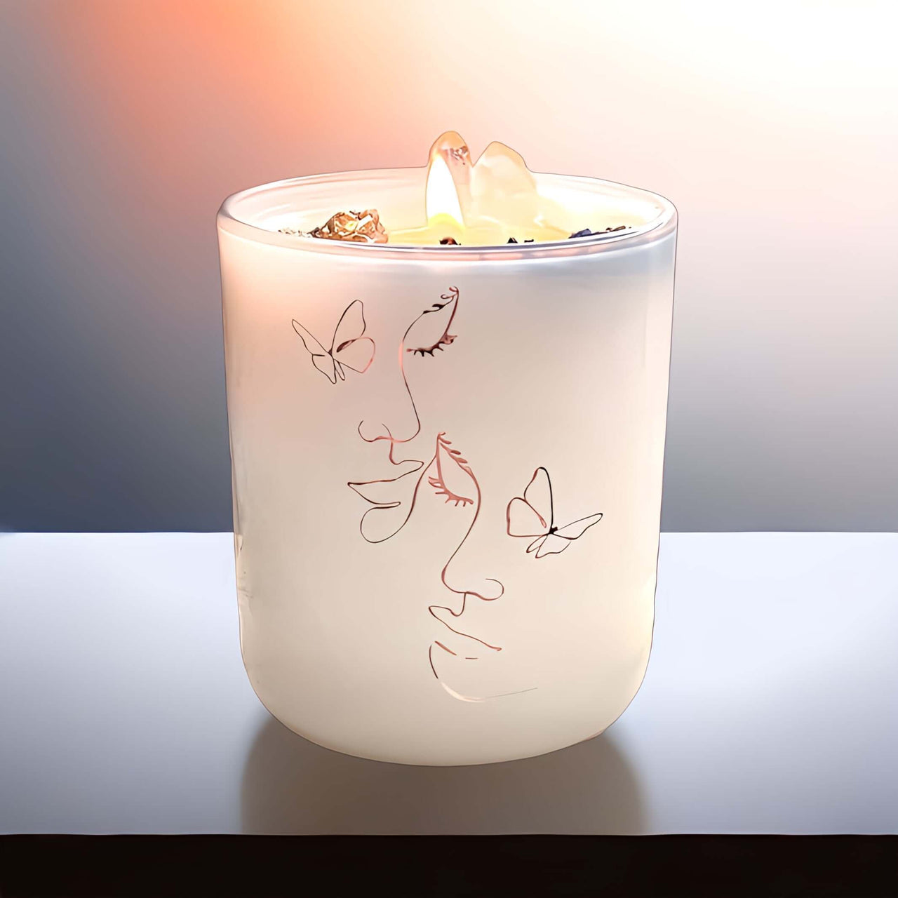 Wings of Abundance Pyrite Candle CollectionCrystal Candles