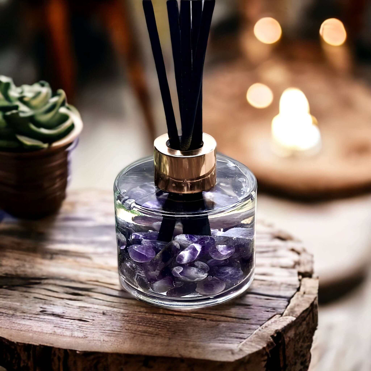 Amethyst Diffuser - Aromatic Crystal Infuse your home with calm using our Amethyst Crystal Gemstone Fragrance Diffuser, offering a serene and spiritually uplifting scent.