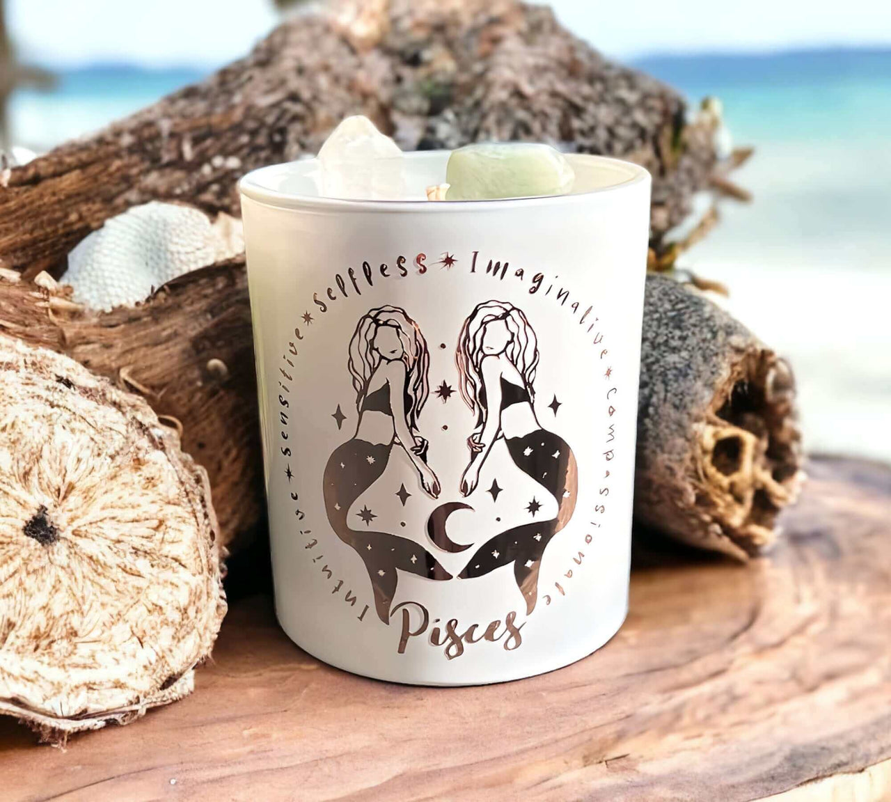 Pisces Zodiac Candle - Aquamarine Infused