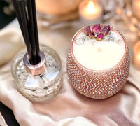 Thumbnail for Bling Candle Set - Moonstone Aroma Kit Discover the Beautiful Bling Gift Set with Pyrite & Moonstone. An elegant home fragrance kit for a luxurious and aromatic experience. $97.00