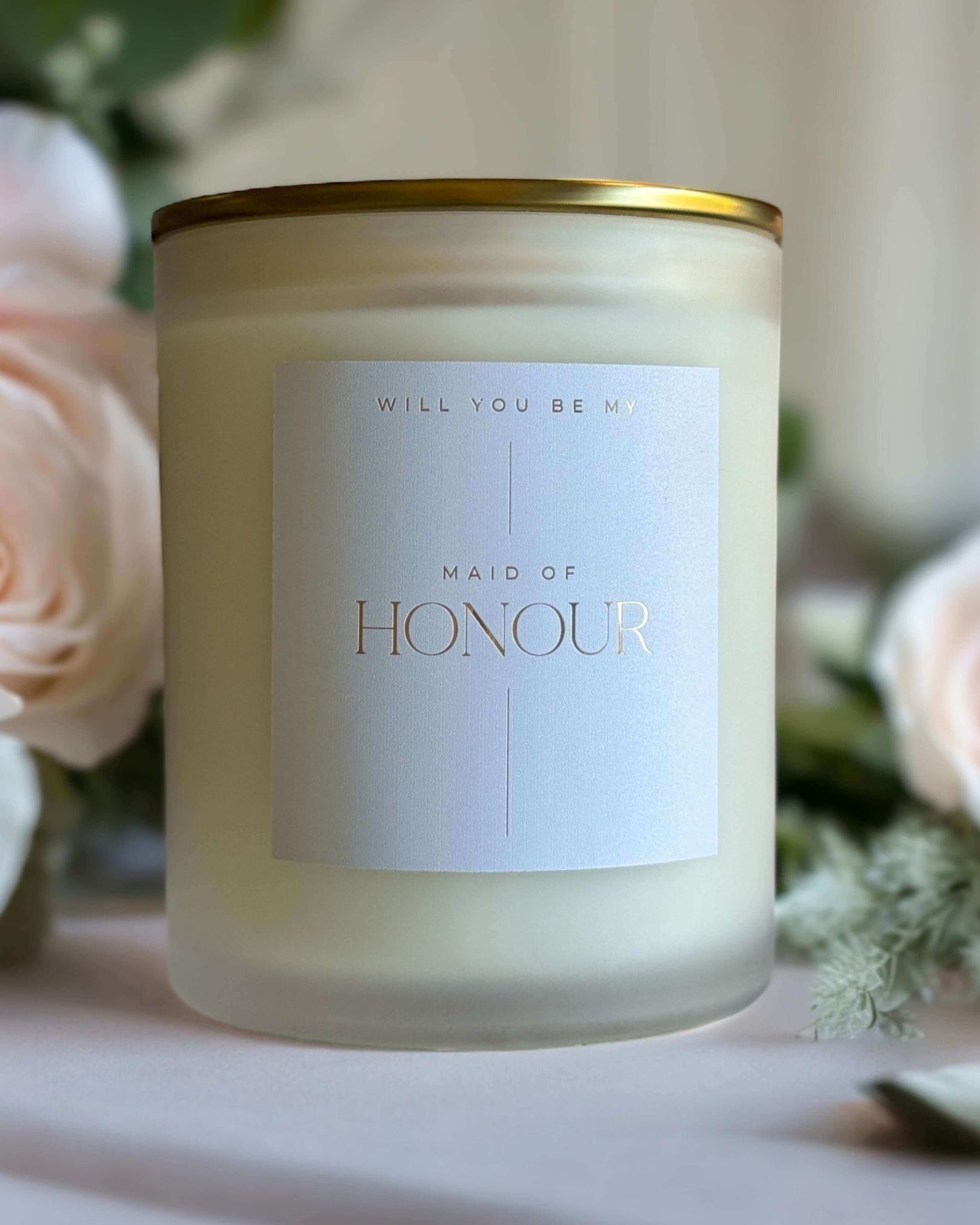 Will you be my maid of honour candles