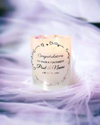 Thumbnail for Custom Engagement Wedding Candles - Pearl White