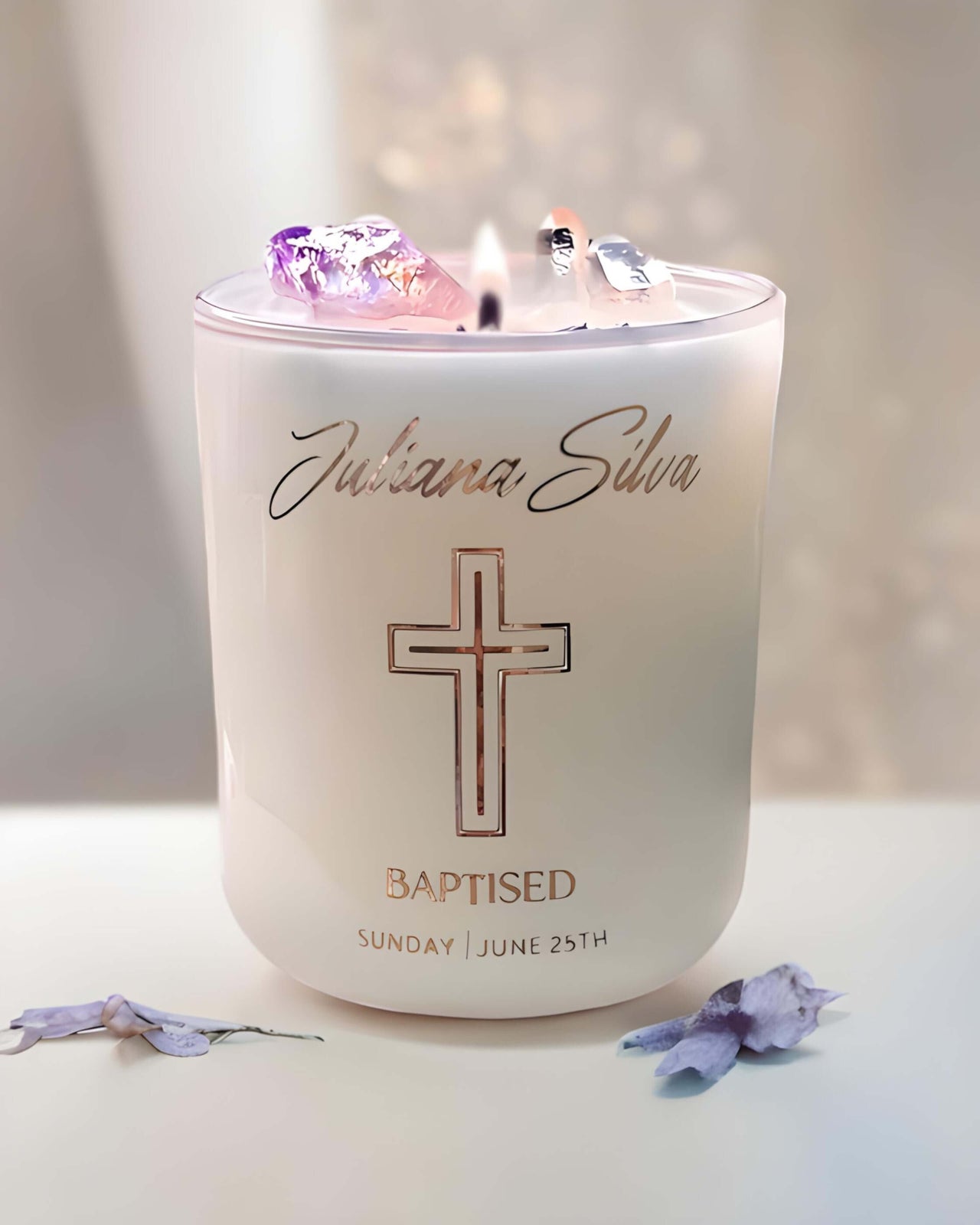 personalised christening candle are a one-of-a-kind keepsake for your baby's special day.