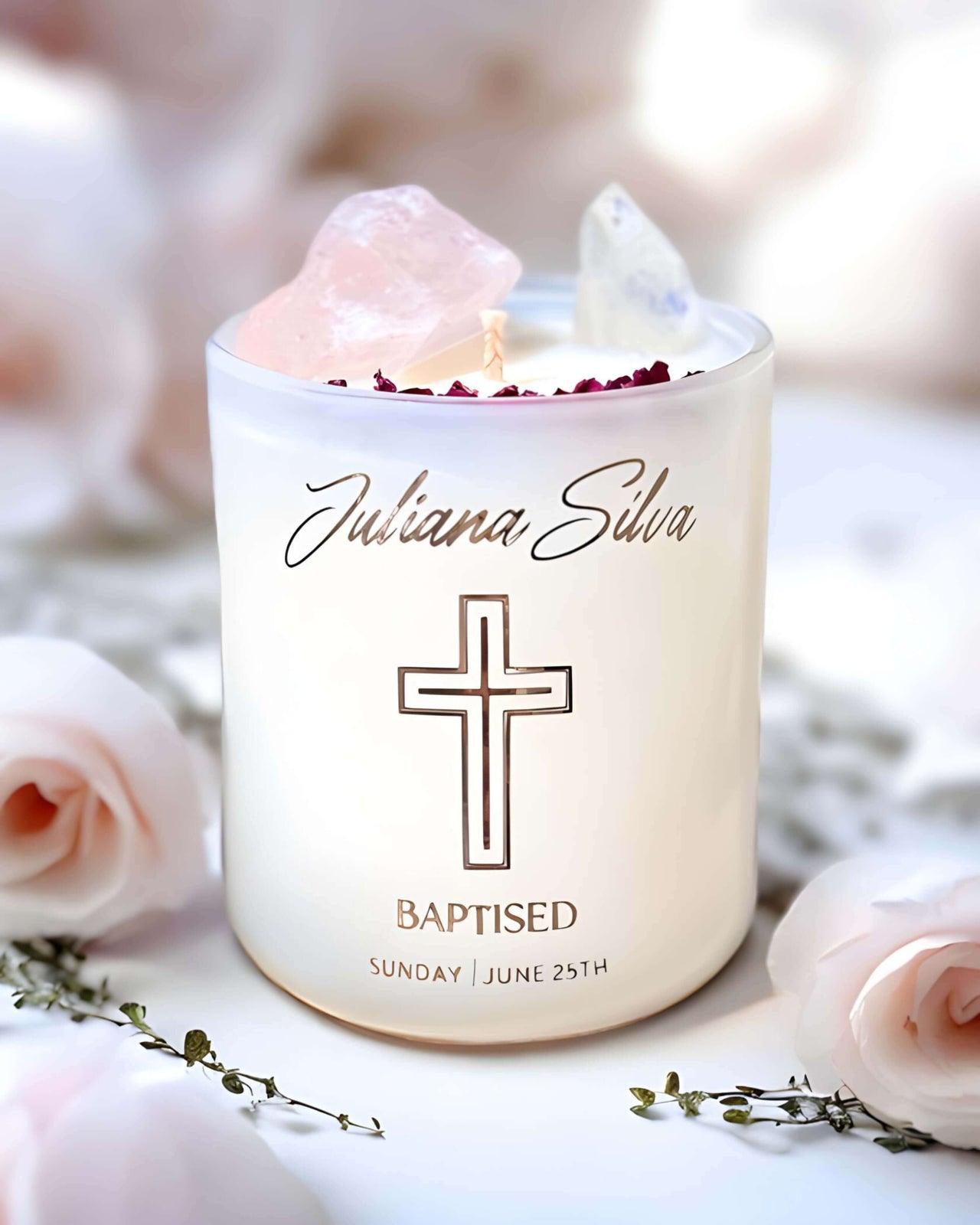 personalised christening candle are a one-of-a-kind keepsake for your baby's special day.