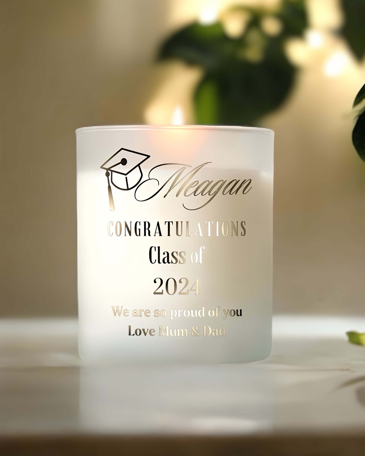 Celebrate your graduate's achievements with our Personalised Graduation Candles