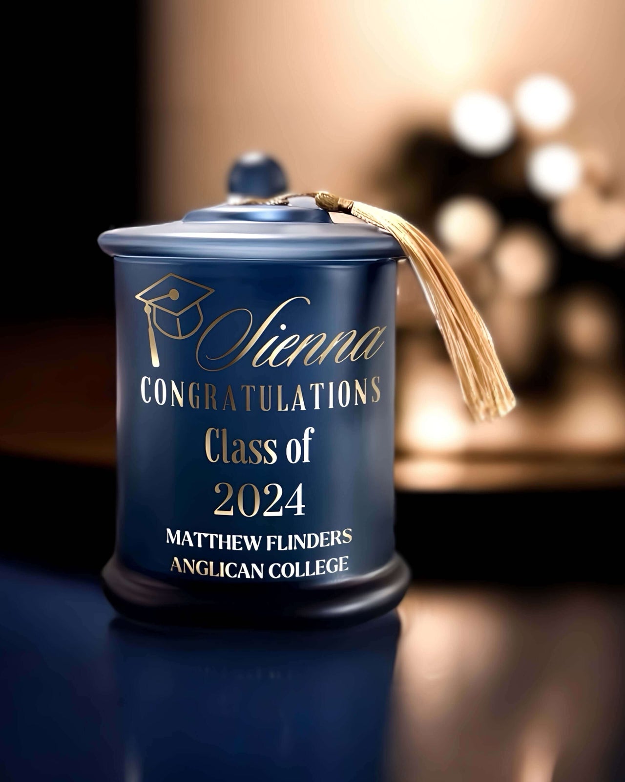 Personalised Graduation Candles to celebrate their achievements.