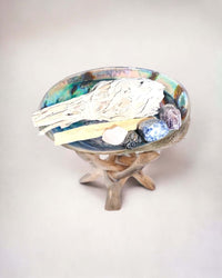 Thumbnail for Tranquil Tides Stress Relief White Sage, Abalone Shell and Crystal Smudge Kit