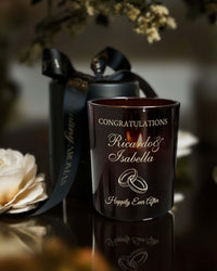 Thumbnail for Luxe Amber Custom Wedding Candles, the perfect gift idea for the happy couple