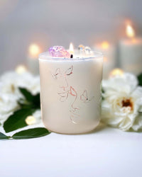 Thumbnail for The Wings of Peace scented crystal candle is infused with Amethyst, which is widely known as the stone of peace. 