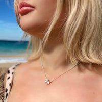 Thumbnail for Adorn yourself with the Clear Quartz Pencil Point Sterling Silver Necklace. 