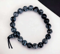 Thumbnail for Snowflake Obsidian Energy Bracelet | 8mmCrystal Gemstone Bracelet