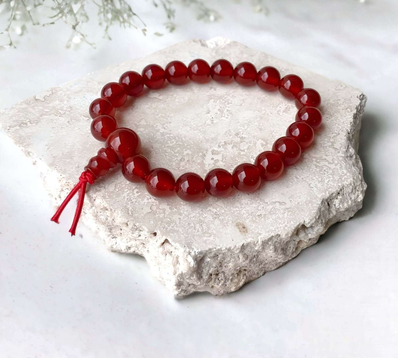 Carnelian Gemstone Bracelet - Energy Boosting Jewelry Elevate your style with the 8mm Carnelian Energy Bracelet. A perfect blend of fashion and healing stone benefits for daily energy boost and wellness. $26.00