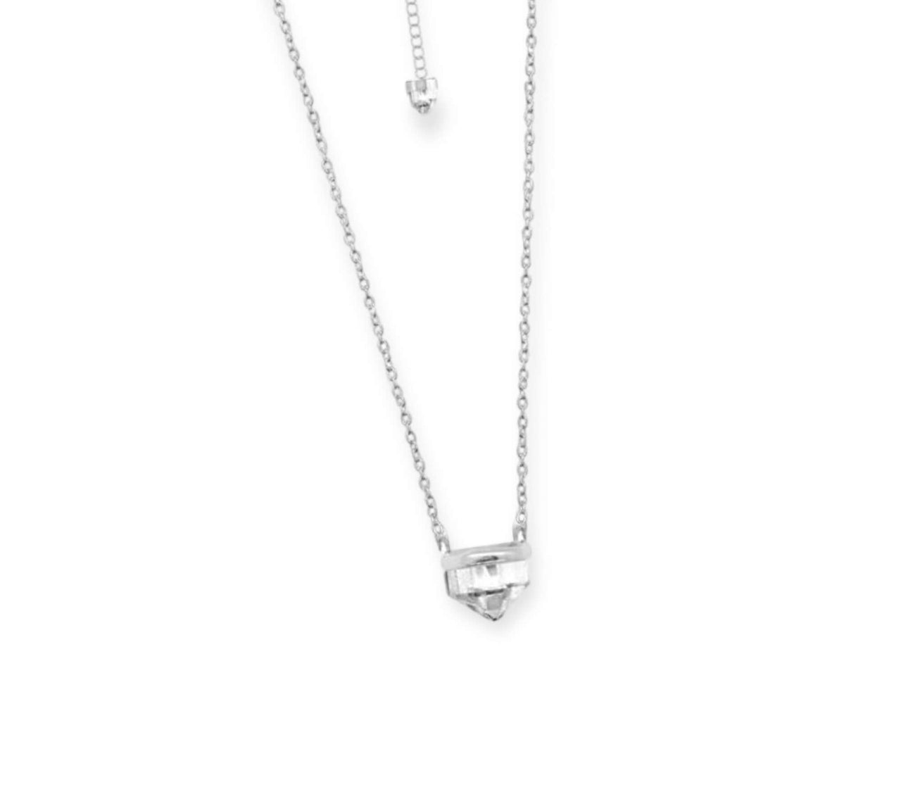 Adorn yourself with the Clear Quartz Pencil Point Sterling Silver Necklace. A blend of contemporary bohemian style and classic elegance in jewelry. $89.95