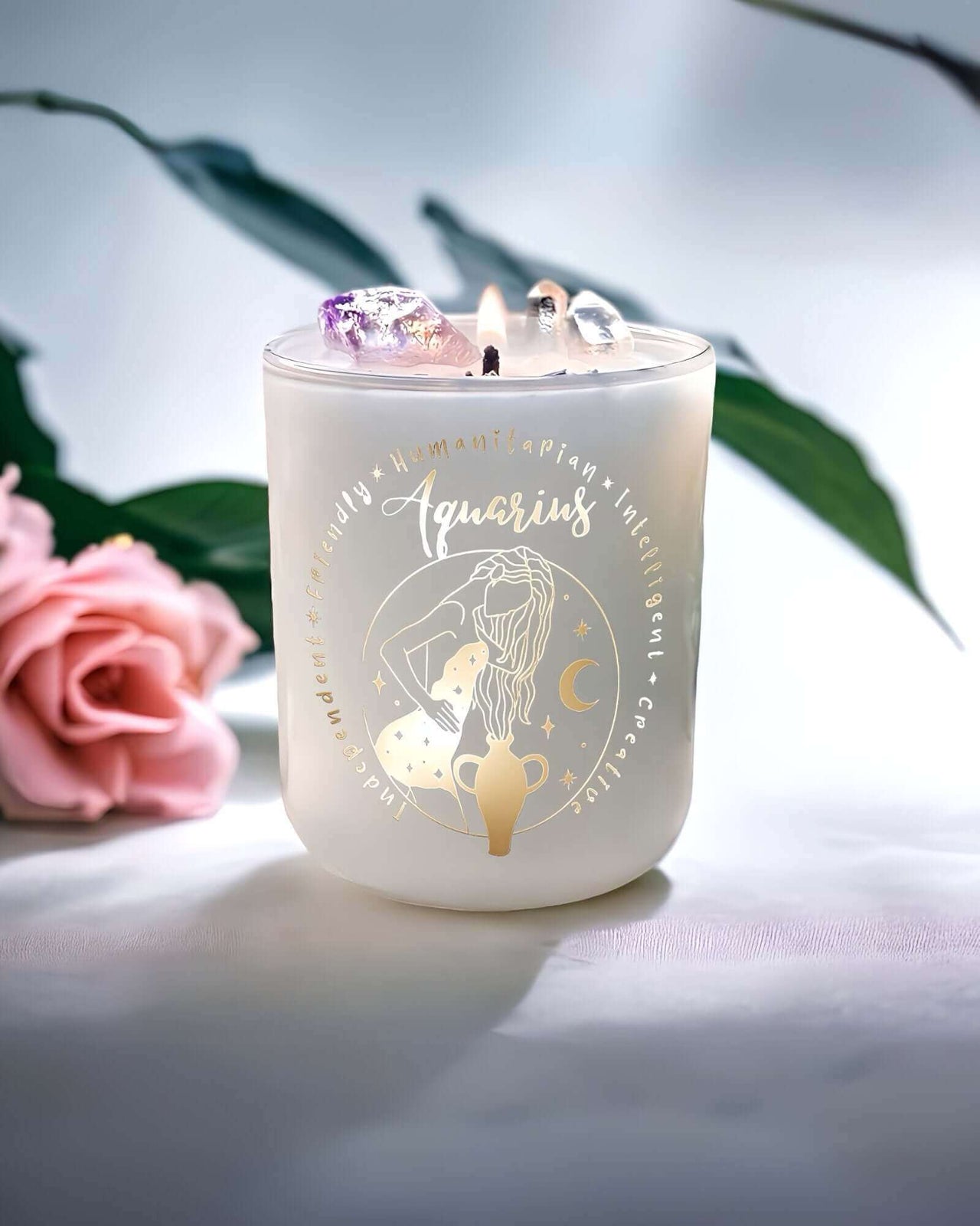 Aquarius Amethyst Candle - Zodiac Aroma $49.00