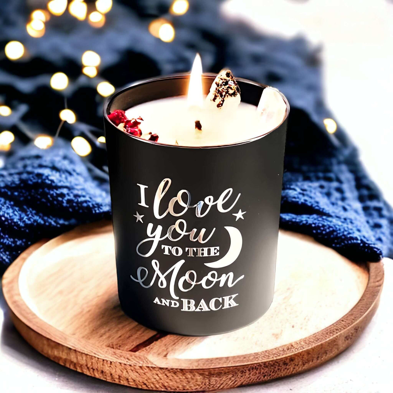 I Love you to the Moon and Back - Rainbow Moonshine Crystal Candle - A$49 Enchanting Aromas