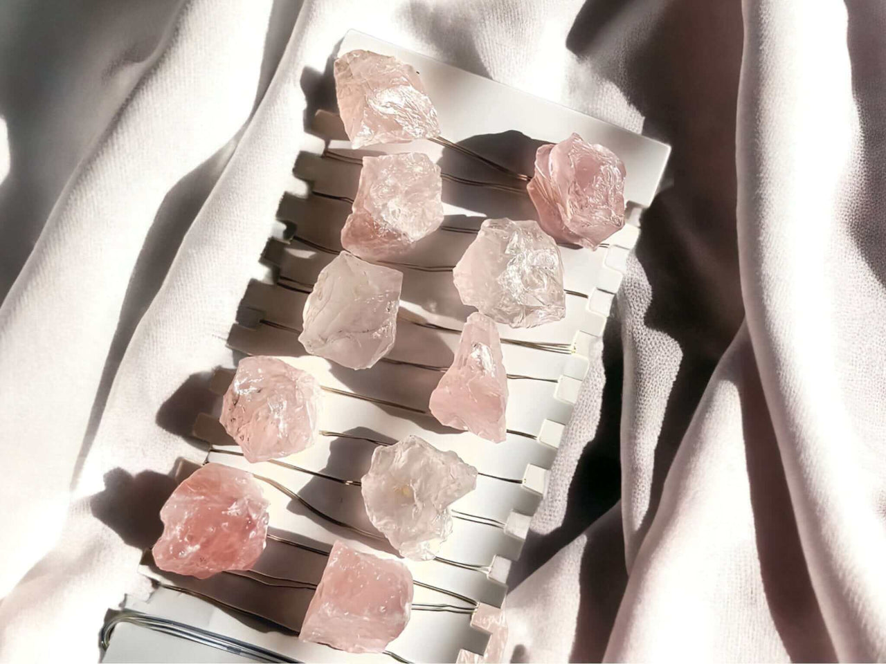 Discover the charm of Rose Quartz Fairy Lights, perfect for home decor and healing ambiance. These Healing Crystal String Lights add a serene touch to any space. $34.95