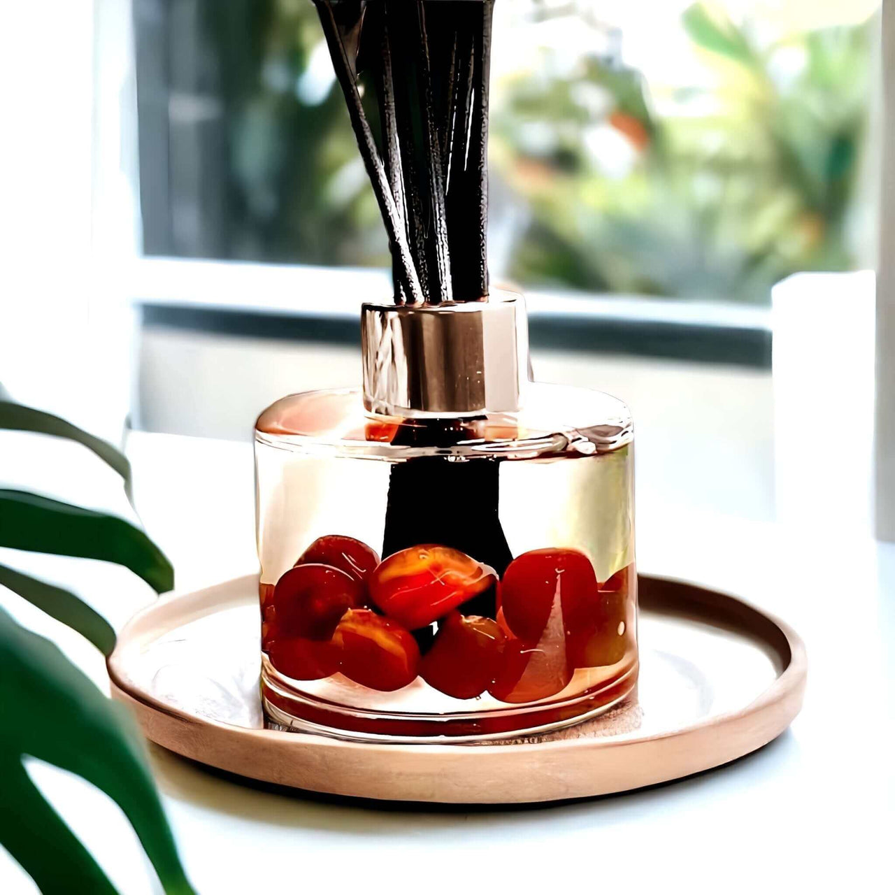 Carnelian Stone Diffuser - Gemstone Fragrance Diffuser Experience the invigorating Sunset Stone Home Fragrance with our Carnelian Crystal Gemstone Diffuser. Ideal for enhancing creativity and home ambiance. $59.00