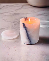 Thumbnail for Limited Edition Pink Onyx Marble Candle - Enchanting Aromas