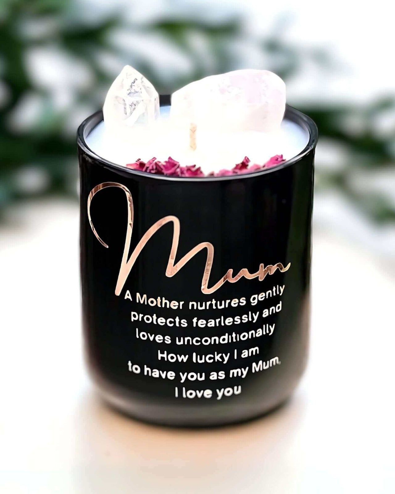 Mum Crystal CandleCrystalCandleEnchanting Aromascandle