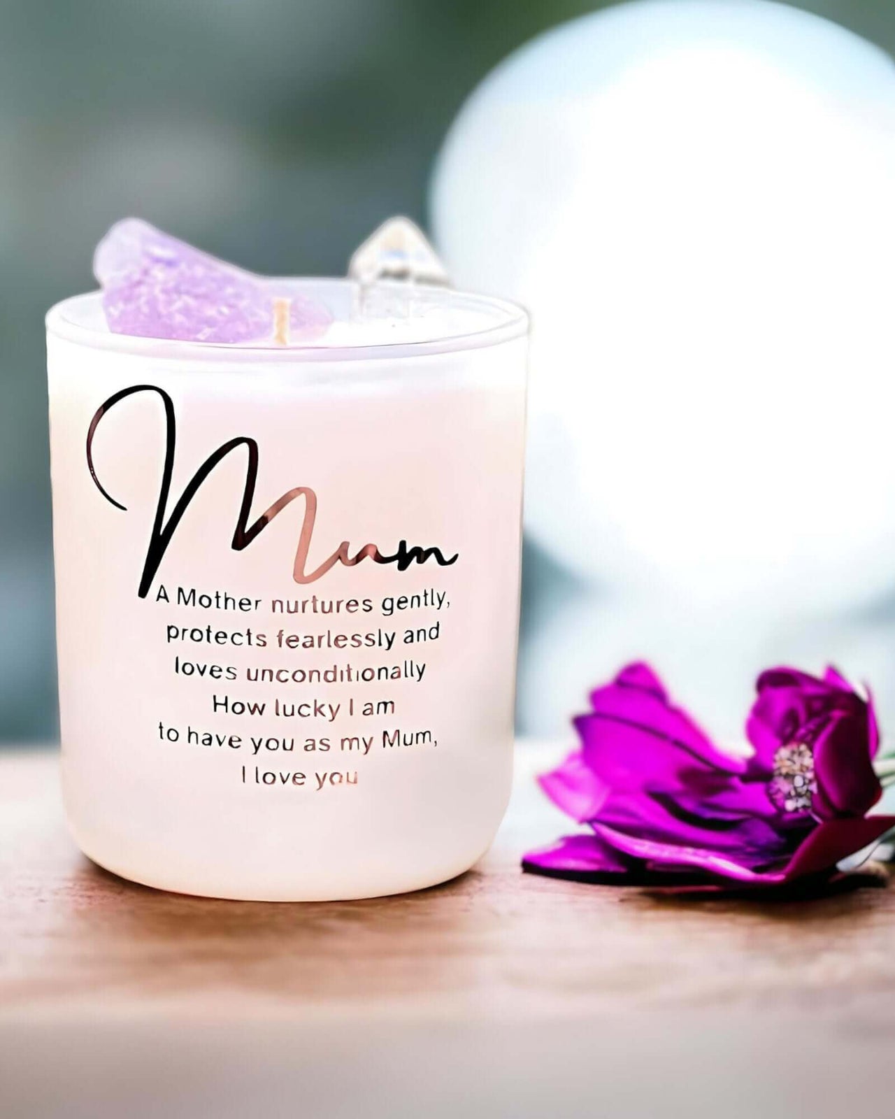 Mum Crystal CandleCrystalCandleEnchanting Aromascandle